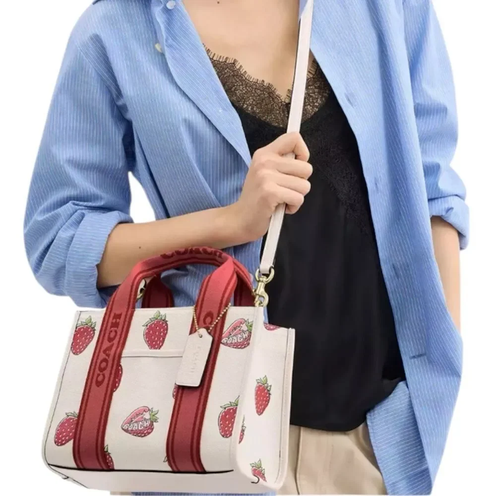 Coach Smith Tote Bag 24 With Strawberry Print Crossbody Bag Purse